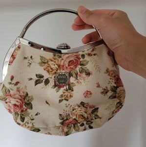 Anna Sui Victoria Floral Mini Coin Purse w/ Chain